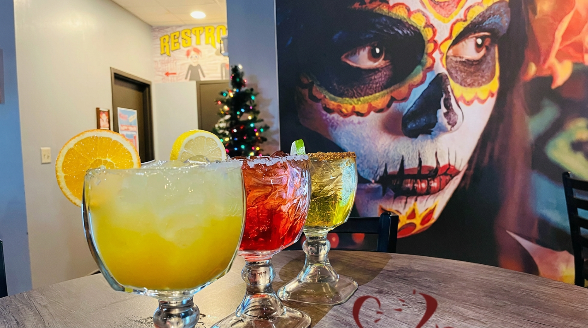 Margaritas, beer, and cocktails