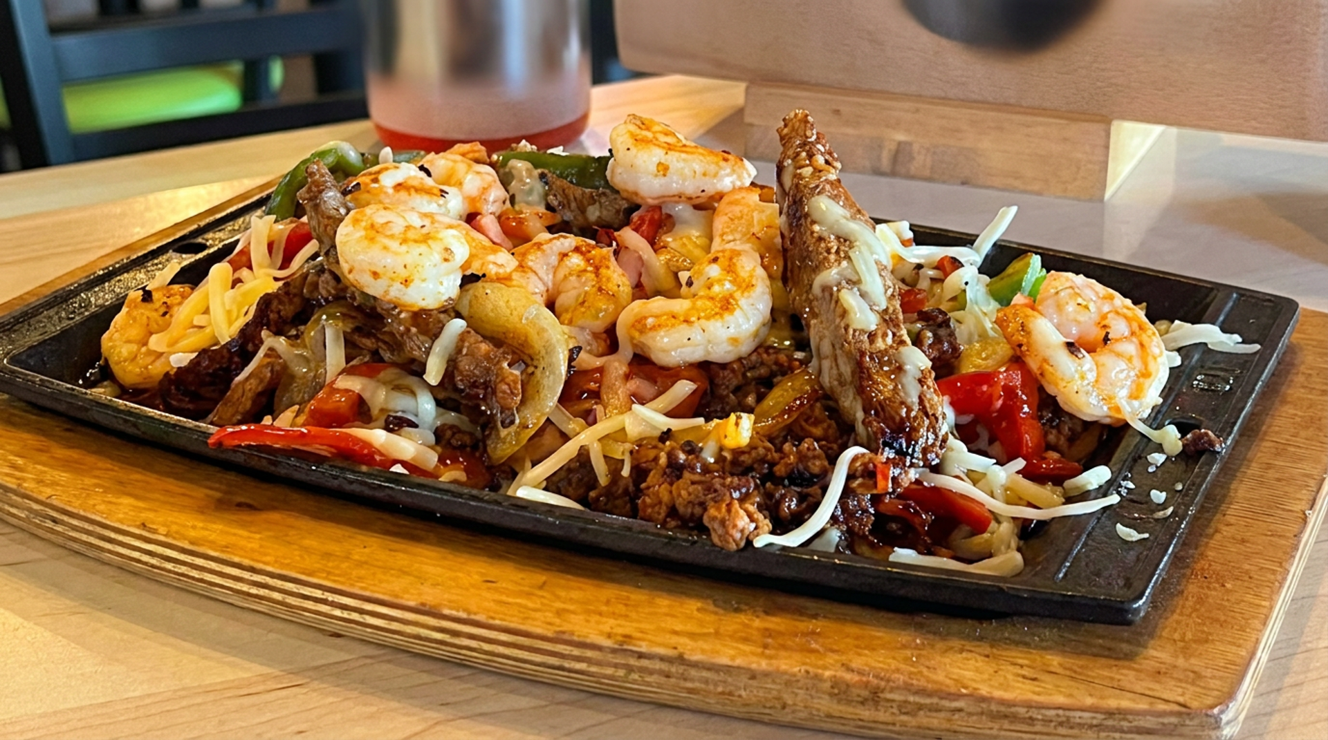 Fajitas, platters, and seafood